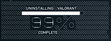 TextArt UNINSTALLING VALORANT